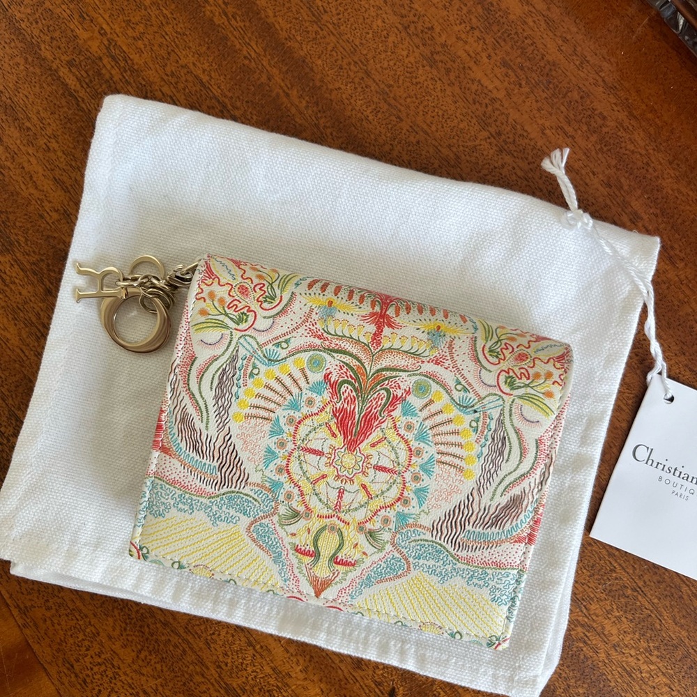 Dior Lady Dior Wallet- Multicolor Patterned